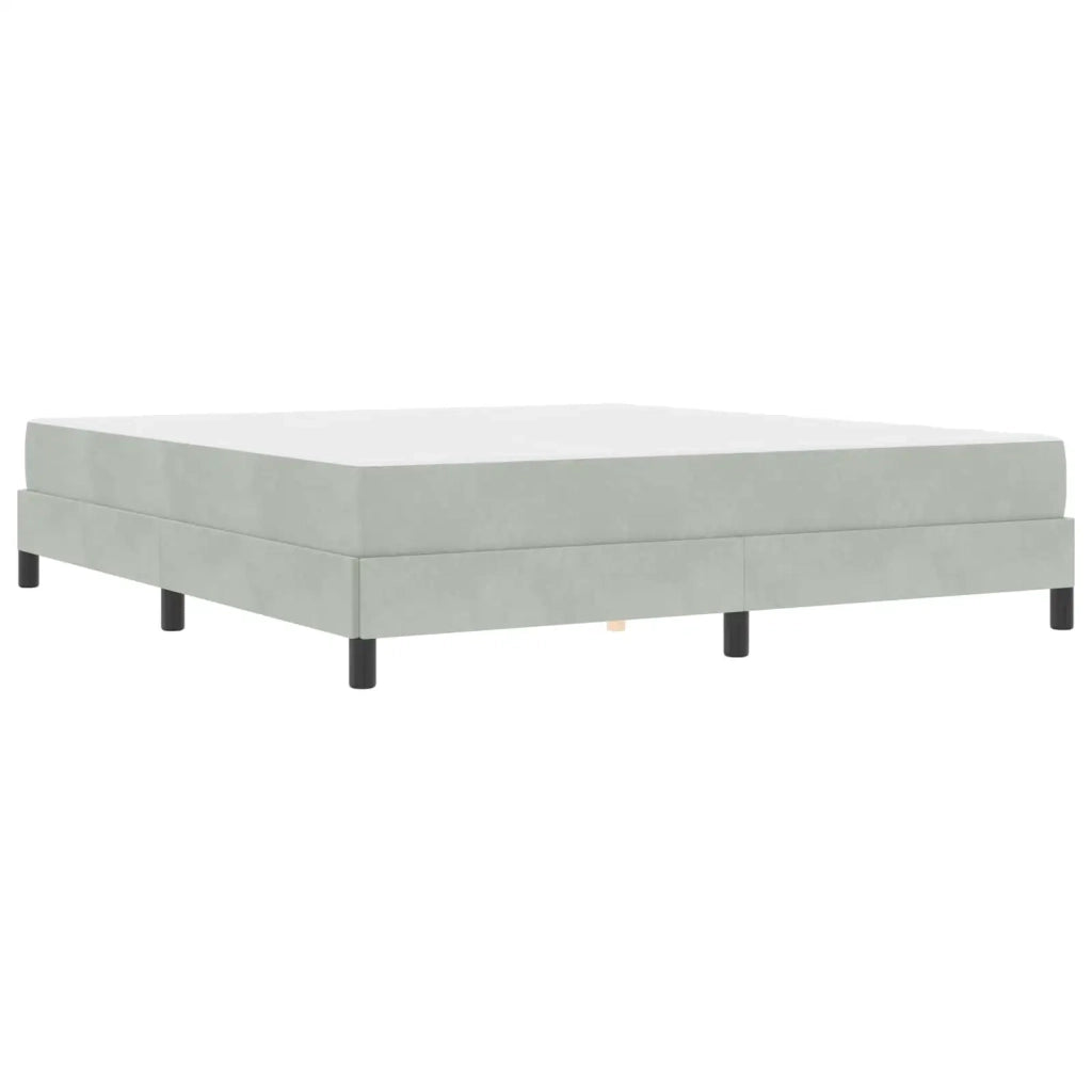 Letto a molle con materasso Grigio chiaro 180 x 200 cm Tessuto