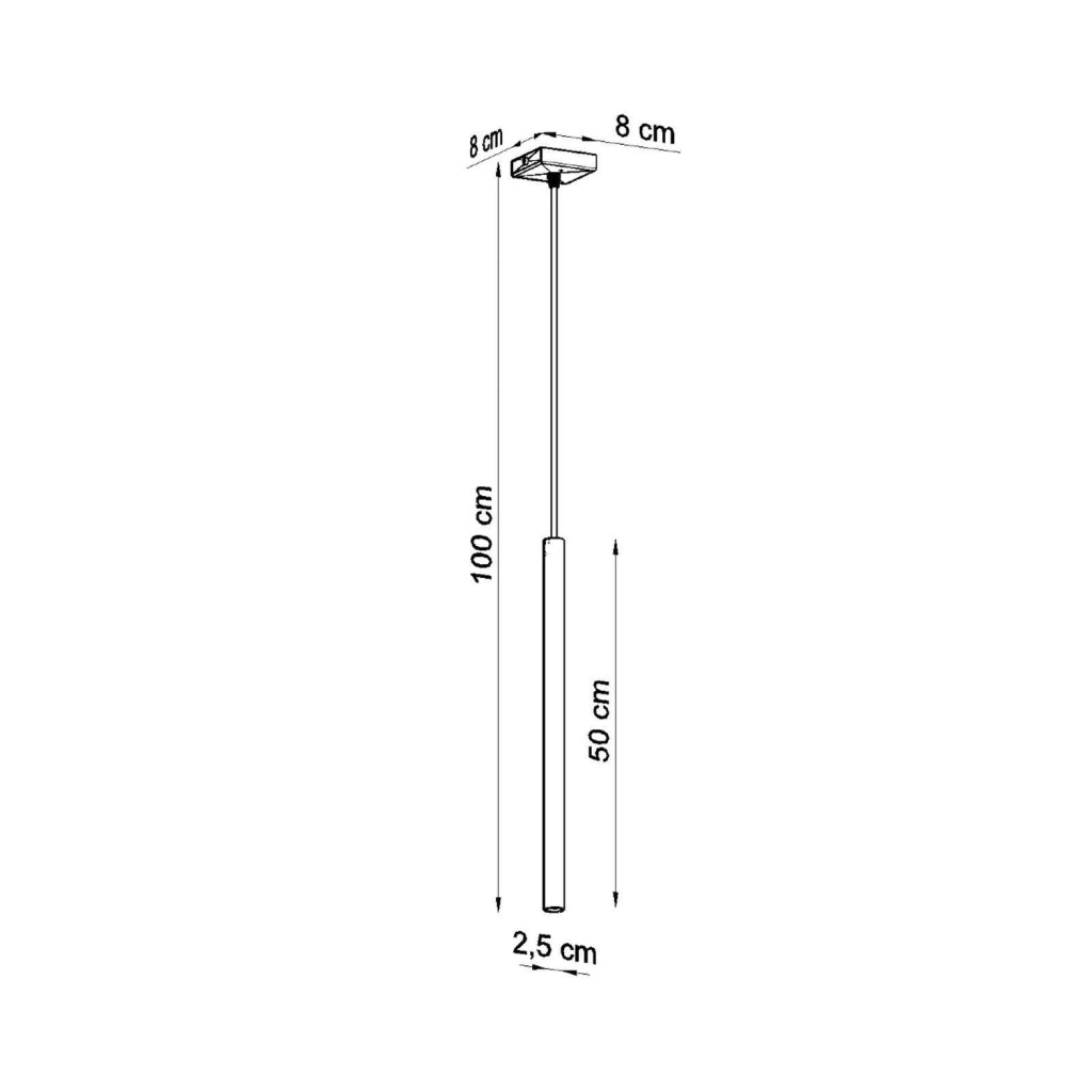 Lampada a sospensione Velino 1 nera in metallo G9 Pure Lume