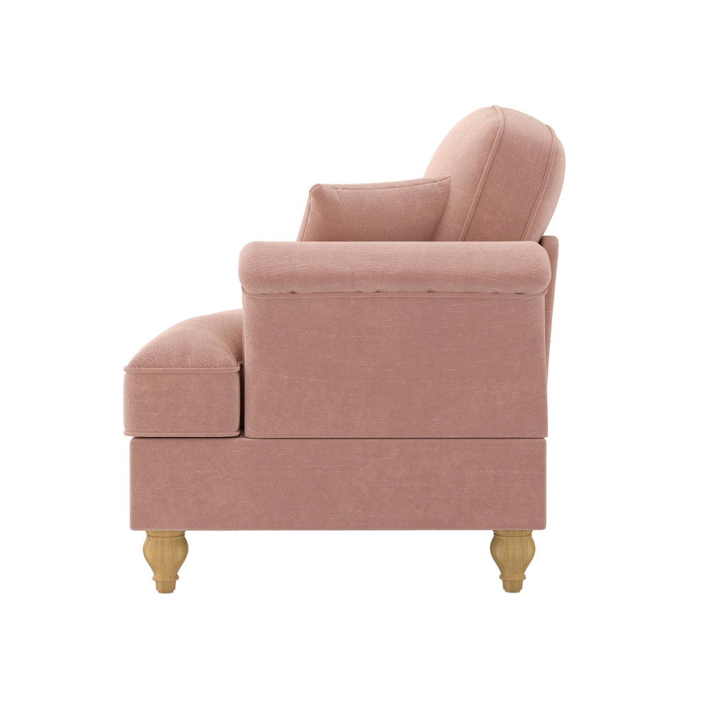 Divano RSF Windsor Chaise Longue ¨C MINIMAL ¨C Velluto Rosa con Cuscini