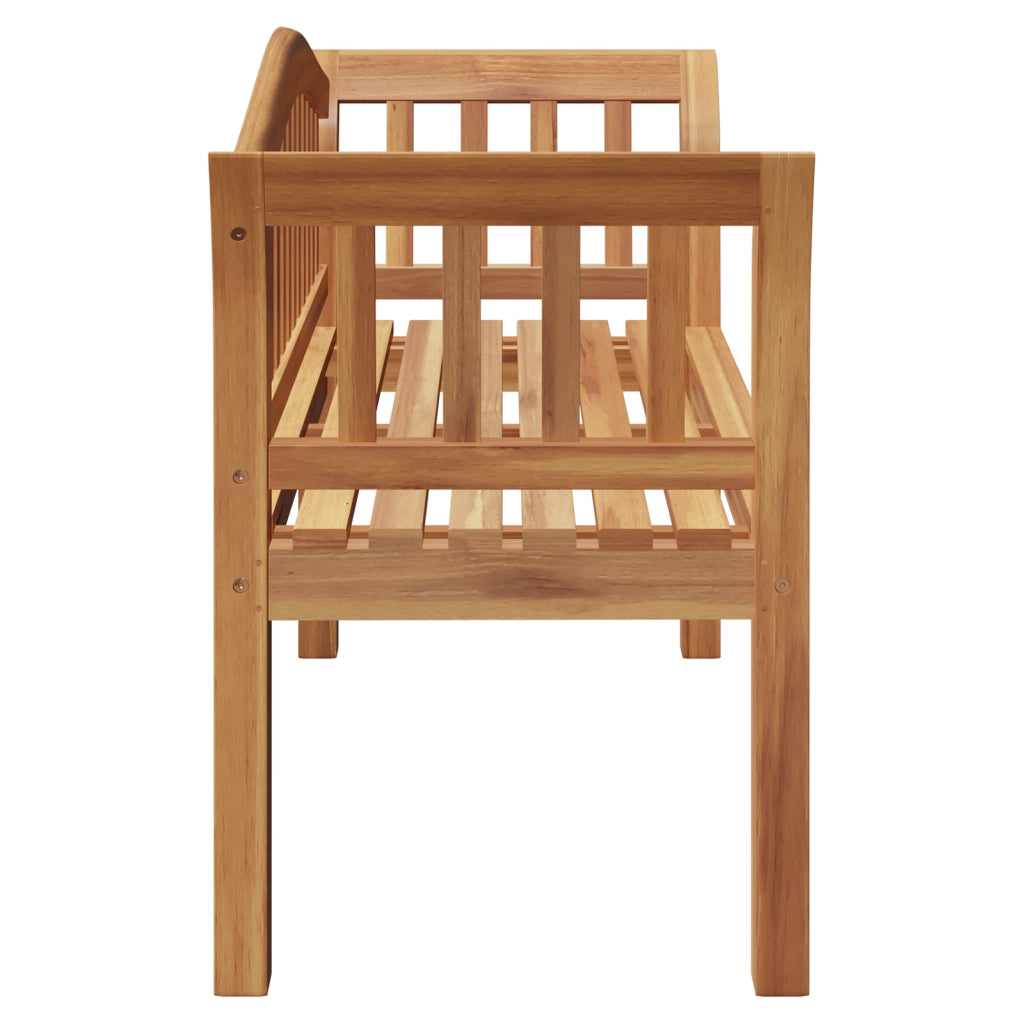 Panchina da giardino 120x53.5x85 cm in legno massello di teak