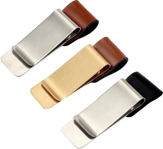 TUYOBG 3-pack penne per libretto, penne per libretto vintage in pelle PU con clip in acciaio inox resistente, penne per libretto in pelle per calendario, diario, tabella, accessori per ufficio