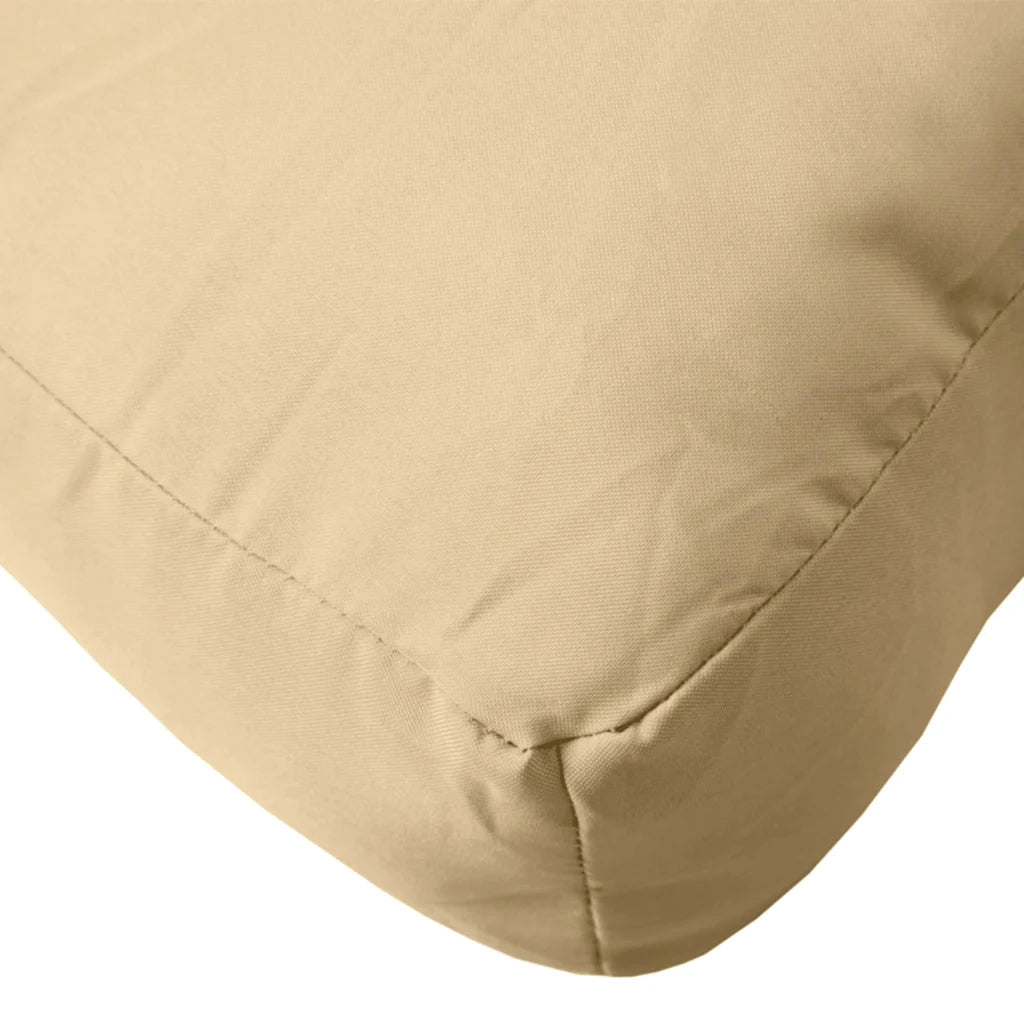Cuscini per Pallet 2 pz Beige MÃ©lange in Tessuto