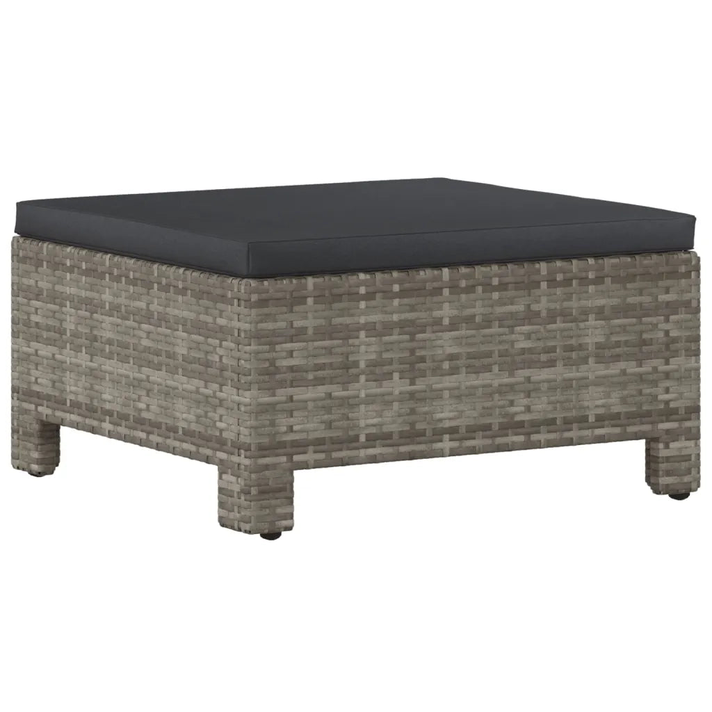 Set Divani da Giardino 5 pz | Set Salotto da Giardino con Cuscini in Polyrattan Grigio
