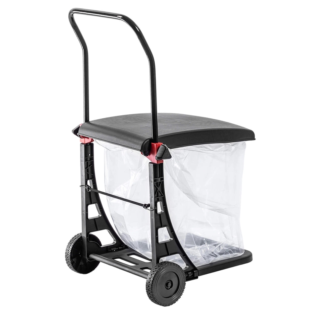 Contenitore da giardino KADAX per foglie, erba e rifiuti, su ruote, 80 litri, con telaio