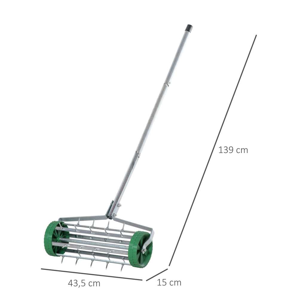 Rastrello Aeratore Prato Telescopico ¨C Zephmum ¨C Verde 98x45x87 cm