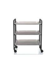 Carrello da cucina pieghevole nero con ruote BAUHAUS 3 ripiani