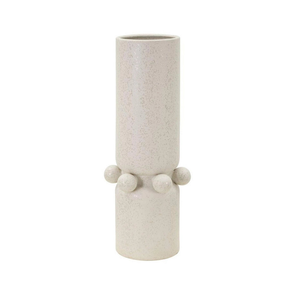 Oggettistica Tom, Complemento d'arredo, Articolo decorativo, Accessorio d'arredo, Crema, 16x16 h41 cm