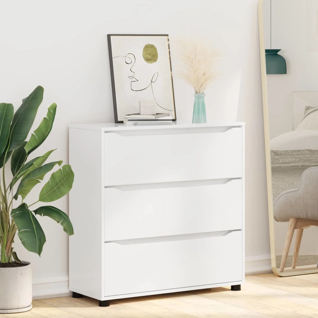 Armadio Bianco Lucido 80 x 31 x 81 cm Legno multistrato 888851