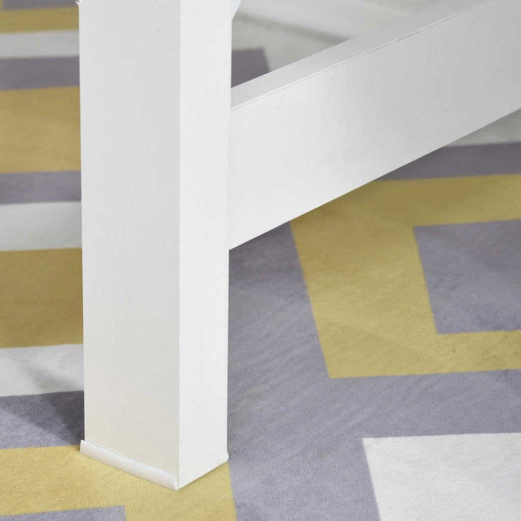 Scrivania porta PC dal Design Moderno e Minimal 105x50x76 cm in Legno e Acciaio Bianco