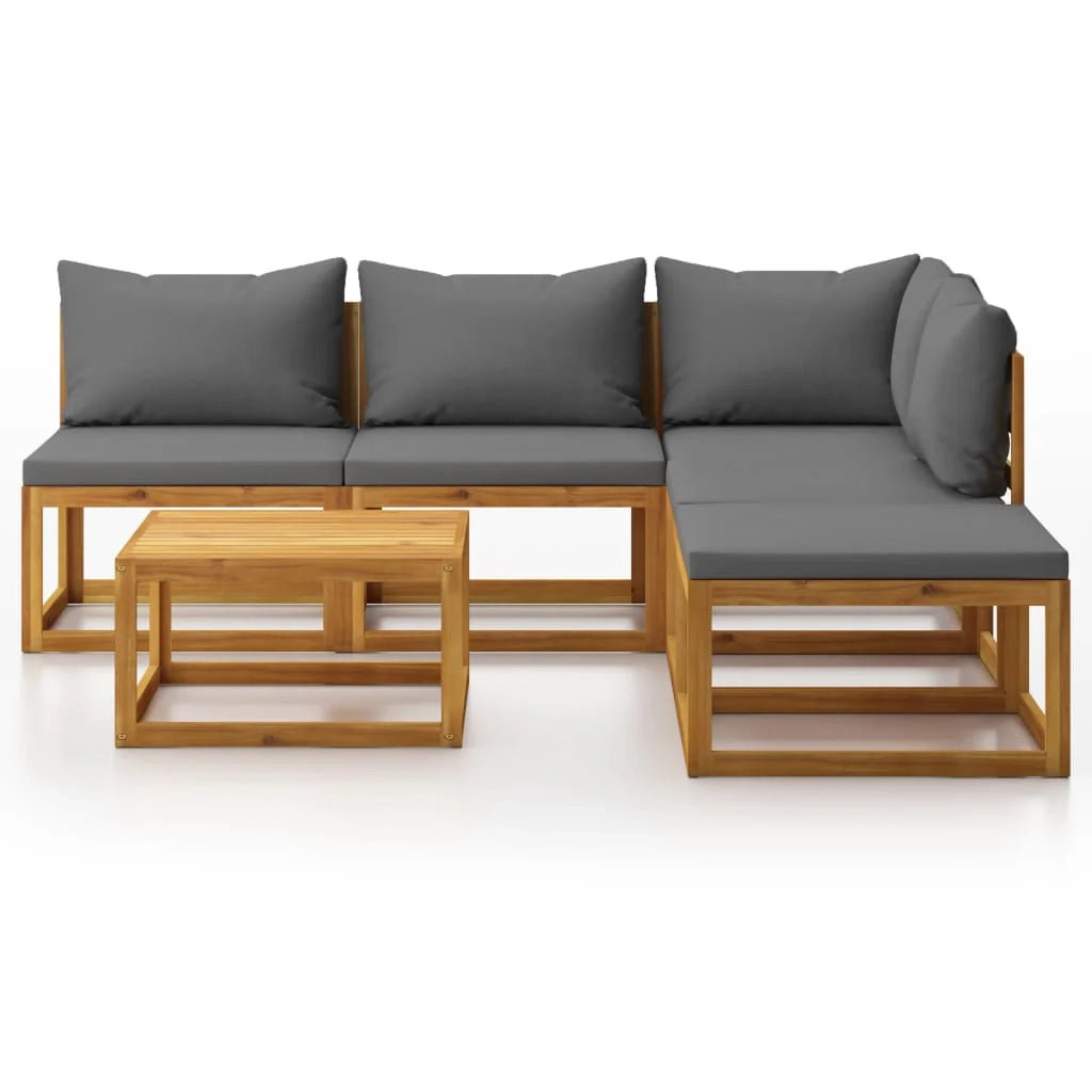 Set di mobili da giardino mobili da esterno 6 pezzi con cuscini legno massello di acacia 02_0016621