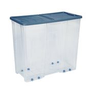 Contenitore Eco Box 100 L con Coperchio e Maniglie 70x50x45 cm