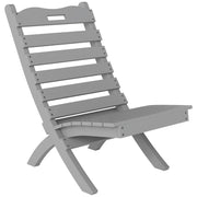 Sedia da Giardino in Legno ¨C zephmum ¨C Grigio 76x48x78 cm
