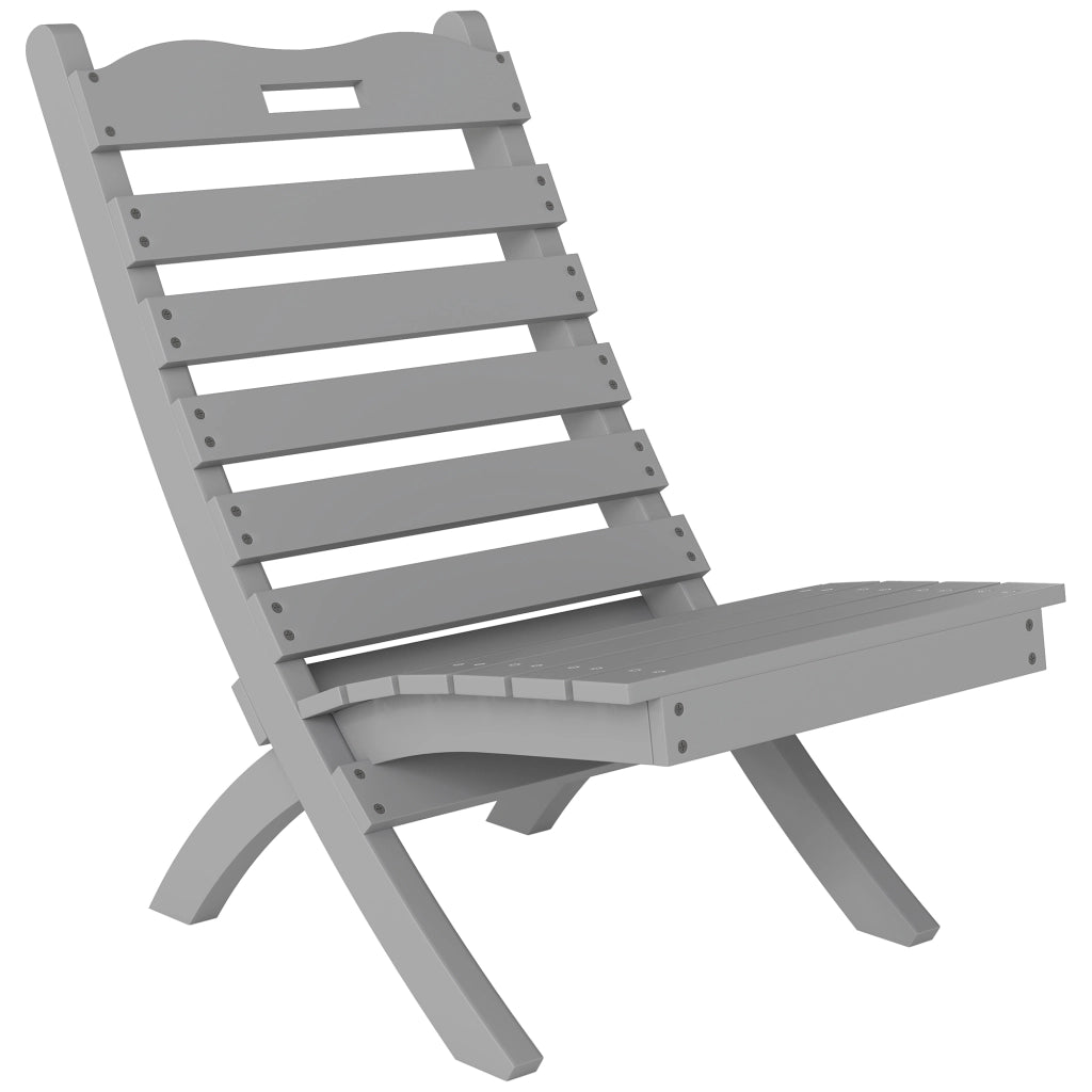 Sedia da Giardino in Legno ¨C zephmum ¨C Grigio 76x48x78 cm