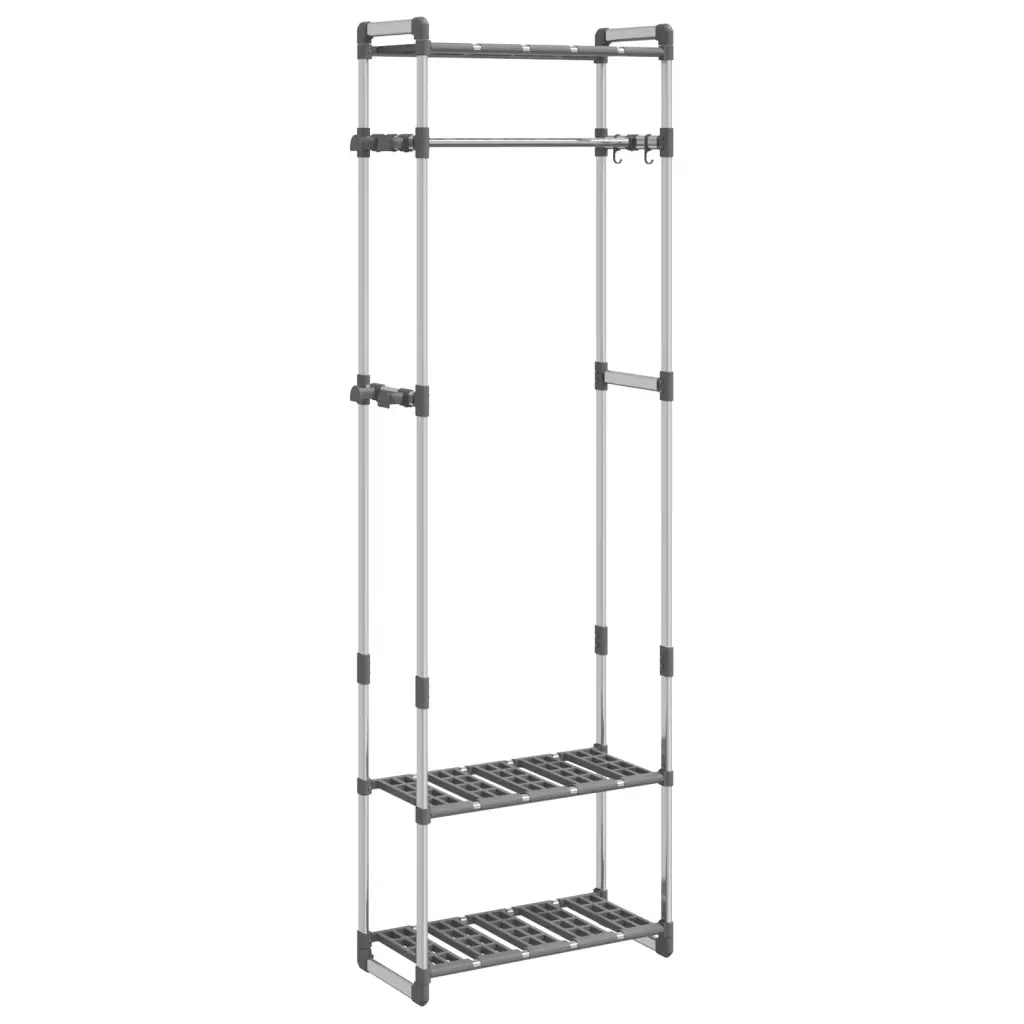 Appendiabiti a 3 Livelli Argento 59x29x192 cm in Alluminio CFW4523593