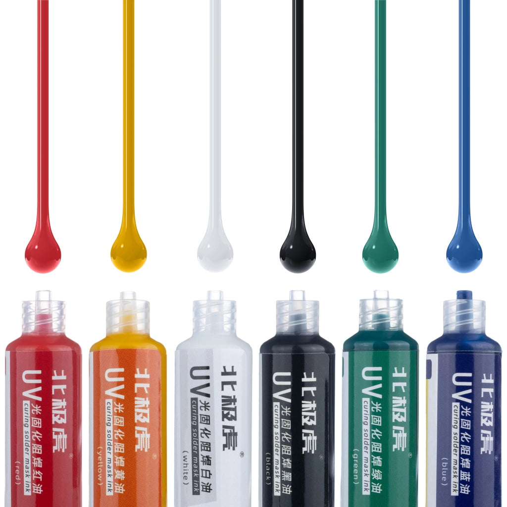 Soldermaska Blu 10ml con Pistone – Protezione PCB, Isolante, Rapida Polimerizzazione UV | Capacità 10ml