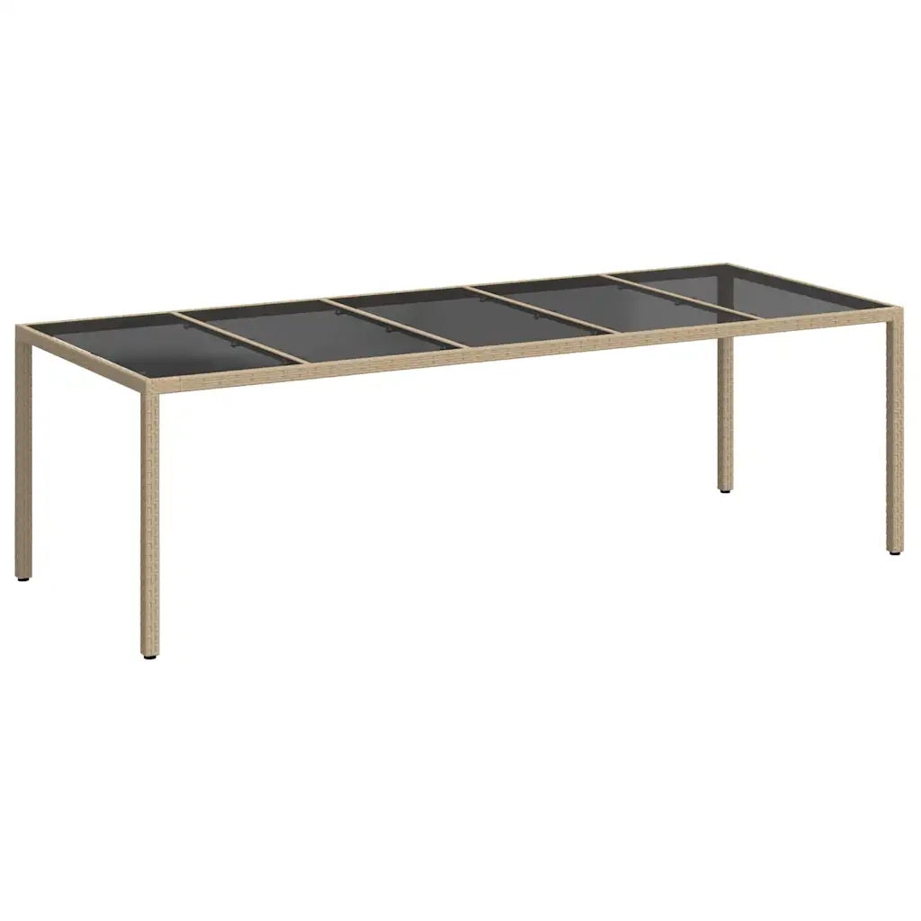 Tavolo da Giardino Beige 250 x 100 x 75 cm polyrattan 362557