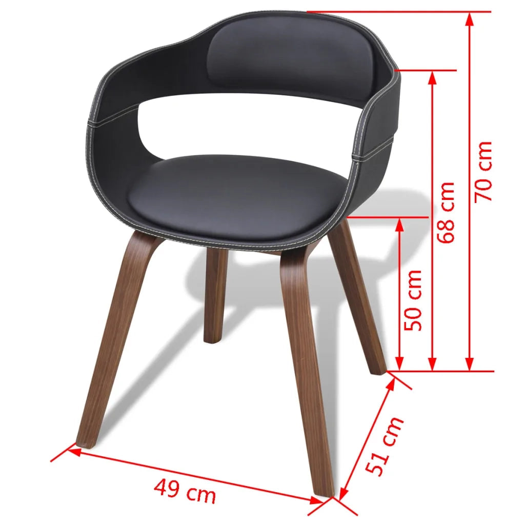 Sedie da Pranzo 6 pz Crema in Legno Piegato e Similpelle 271950