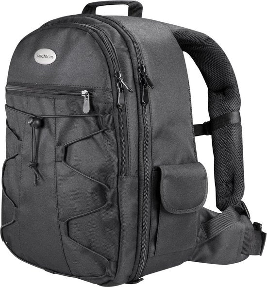 Fotocamera SLR DSLR con portafotocamera e supporto per stativo grande nero