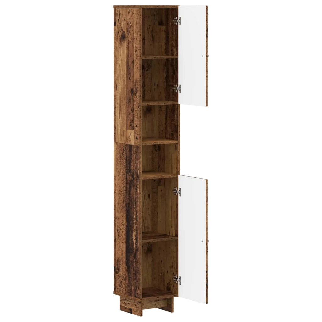 Armadio da Bagno con Ripiano Aperto EDE Legno antico 895943