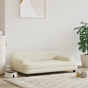 Lettino per Cani Crema 90x53x30 cm in Similpelle 171877