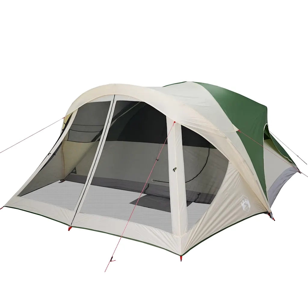 Tenda Familiare Cabina per 6 Persone-Tenda da campeggio Verde Impermeabile 564691