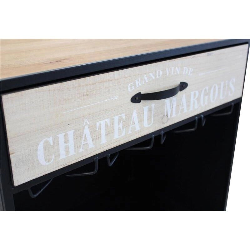 MOBILE BRADFORD IN FERRO CON CASSETTO IN LEGNO 59 X 39,5 X H95 CM