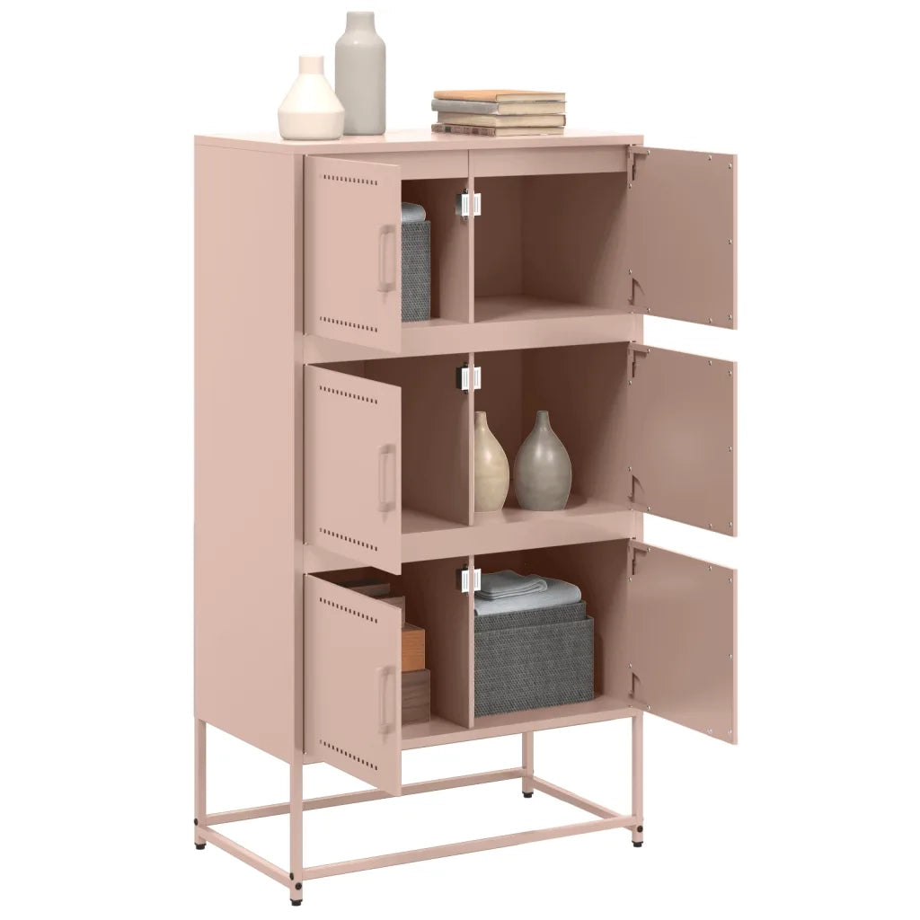 Credenza | Madia | Buffet da pranzo | Armadio da pranzo Rosa 68,5x38,5x123,5 in Acciaio