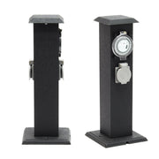 Colonna di alimentazione da esterno con 2 prese di corrente e timer metallo IP44 16_0002280