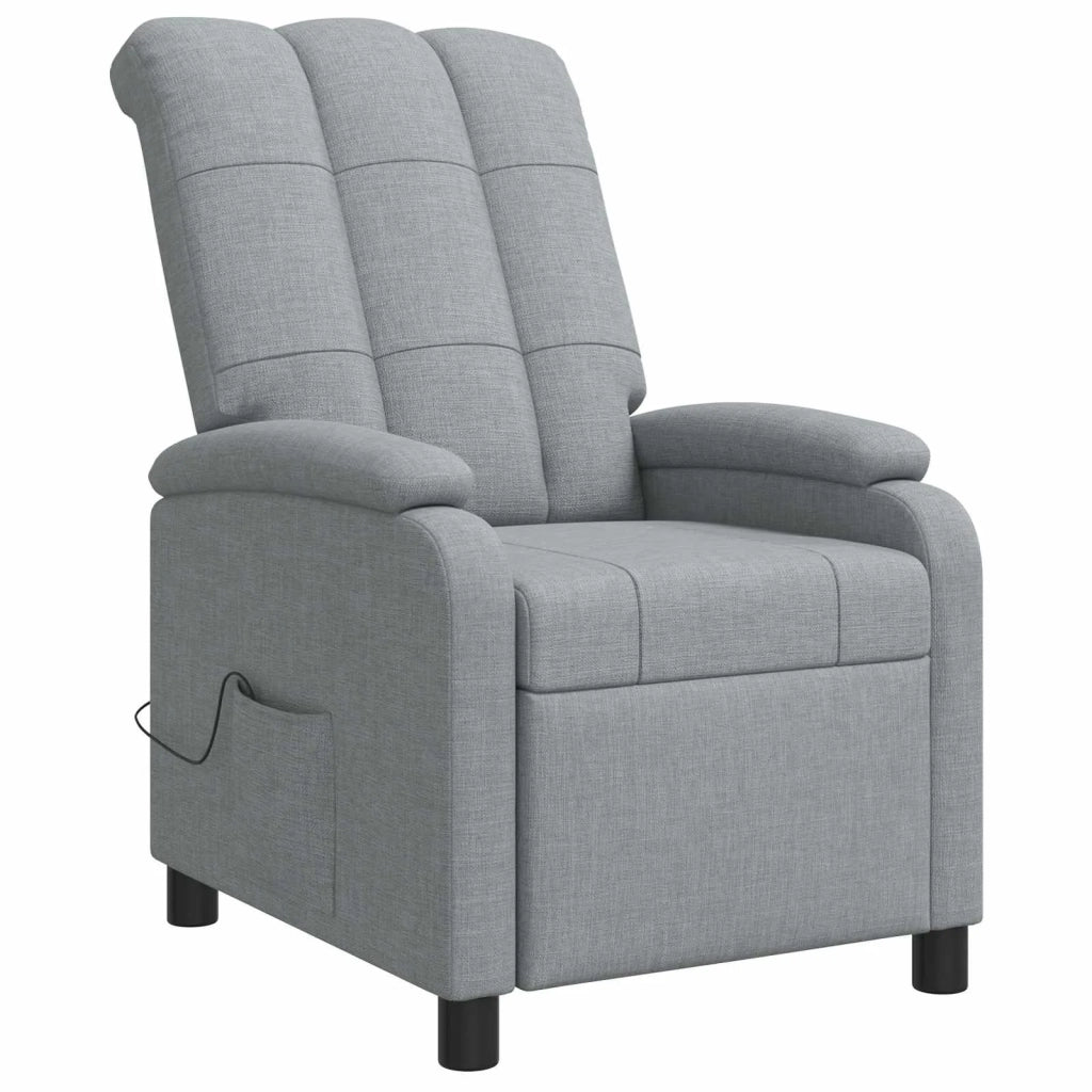 Divano Sedia-Poltrona Massaggiante Grigio Chiaro Tessuto 746305