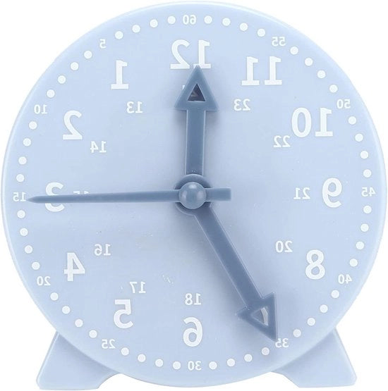 Orologio Analogo per Classi di Scuola Primaria con 3 Aghi di Misura per Aiuto alla Matematica e all'Apprendimento.