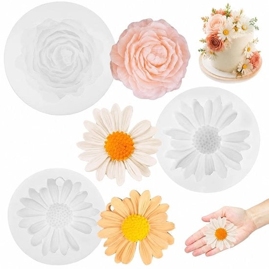 Set di Stampi in Silicone 2 pezzi - Fucsia/Rosa - Candelabri/Confetti/Chocolatini - Flessibili/Sostenibili - Dettagliati - Facili da Utilizzare - Stampi per Cucina