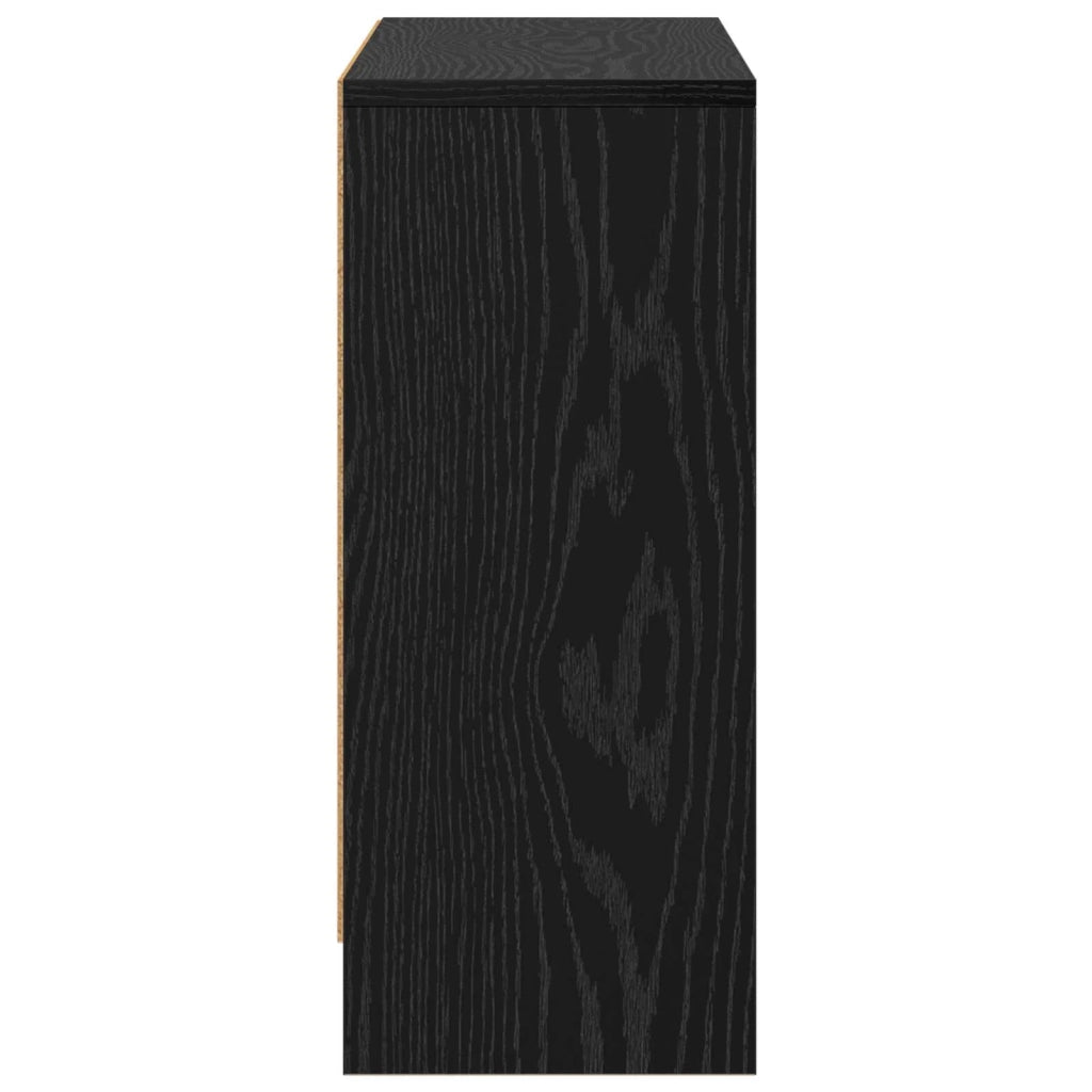 Credenza con cassetto Rovere Nero 73,5 x 22,5 x 53,5 cm