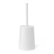 Porta scopino bianco crema da appoggio design tondo in plastica Pop