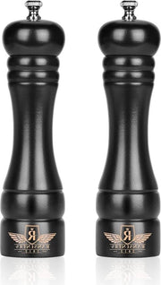 Macina Sale Macina Pepe in Legno di Faggio Naturale - Meccanismo di Molitura in Acciaio Inox Ceramico 22cm