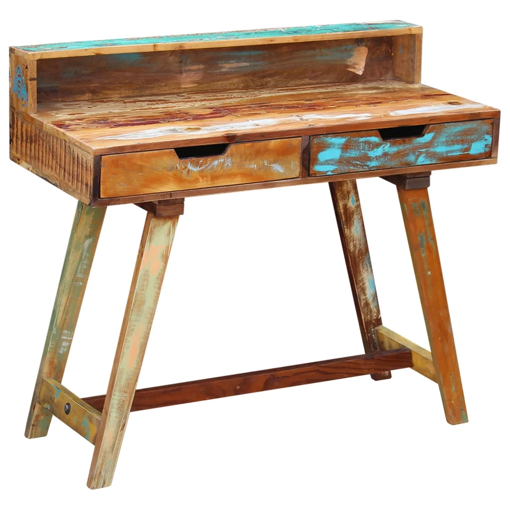 Scrivania in Legno Massello Anticato cod mxl 63345