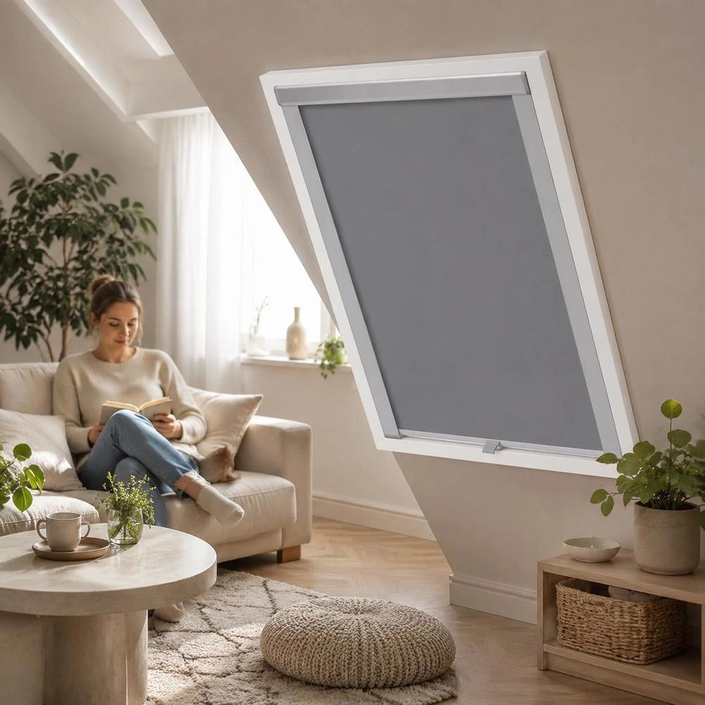 Blackout Roller Blind Grey SK08