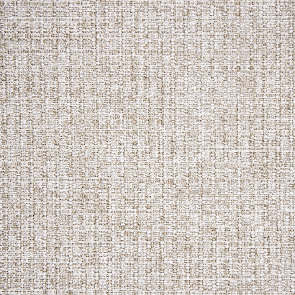 Set di 2 sedie da pranzo in tessuto beige e struttura in legno massiccio marrone retrò senza braccioli con seduta