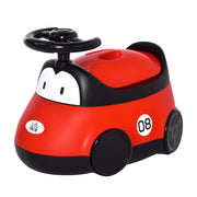 Vasino per bambini a forma di auto con volante e coperchio ¨C Xylo ¨C Rosso 40x27,5x29,1 cm