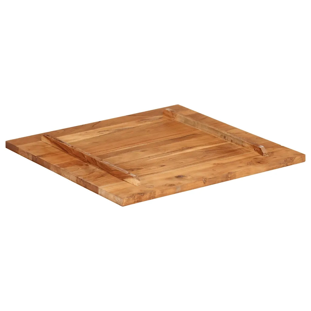 Piano Tavolo in Legno Massello di Acacia 25-27 mm 70x70 cm 285995