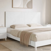 Testiera da Muro HAARLEM Bianco Lucido Legno ingegnerizzato 896949