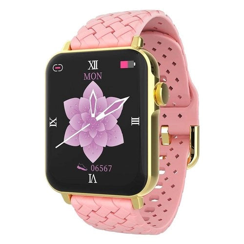 Smartwatch smarty sw035c02 classic gold e pink