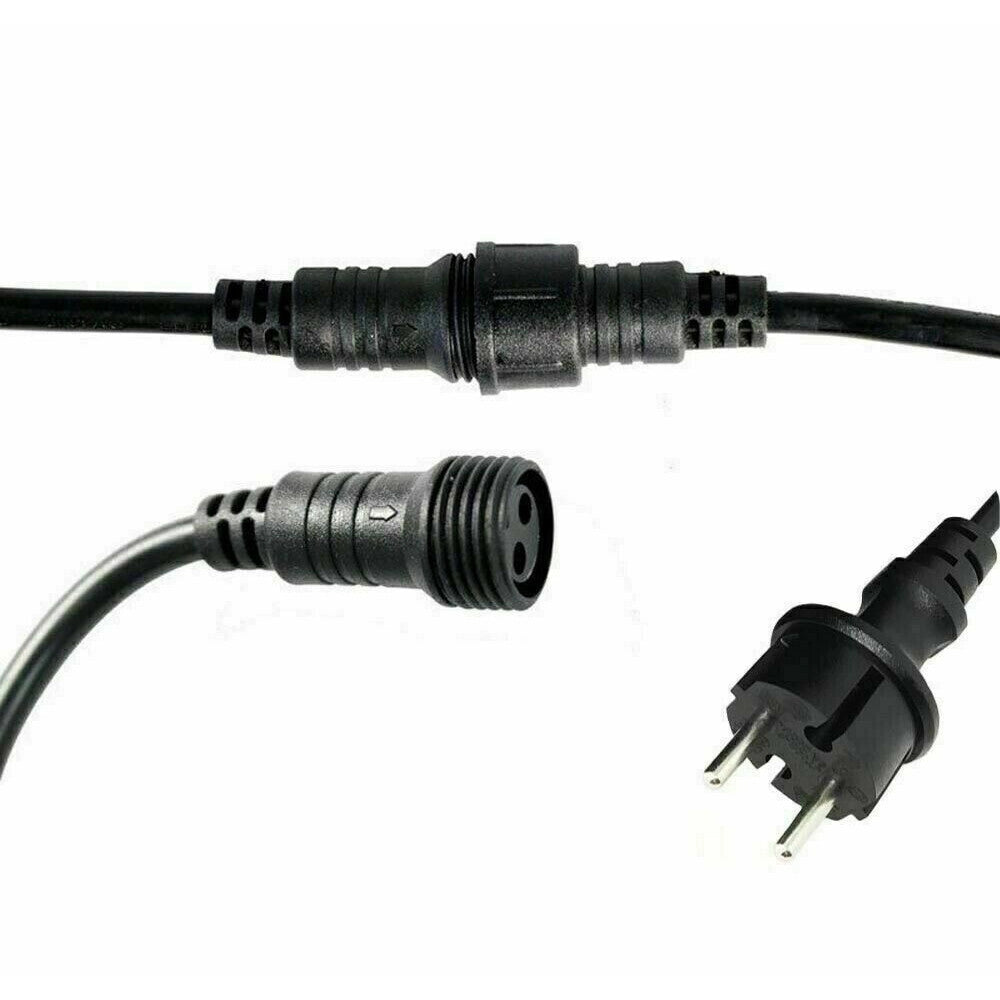 Trade Shop - Catena Luminosa Da Esterno Modulare 10 Lampadine E27 Cavo 10 Metri Ip65 Nero -