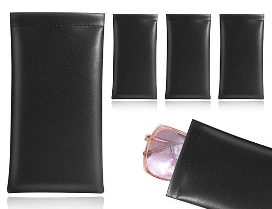 Etui per Occhiali da Sole 3 pezzi - Cuscinetto morbido - Cassetta in PU pelle - Superiore pieghevole - Protettivo e Duraturo - Contenitore per Occhiali da Sole