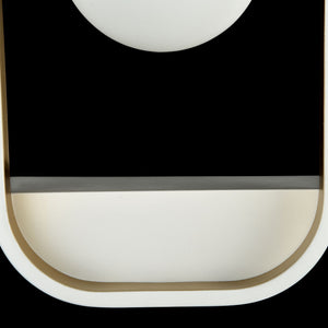 Lampada da parete Modern in Metallo Avola Bianco con Oro