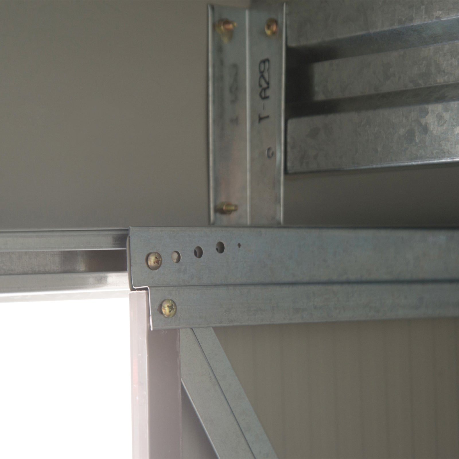 Casetta Box da Giardino in Lamiera Grigio 213x127x185 cm