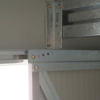 Casetta Box da Giardino in Lamiera Grigio 213x127x185 cm