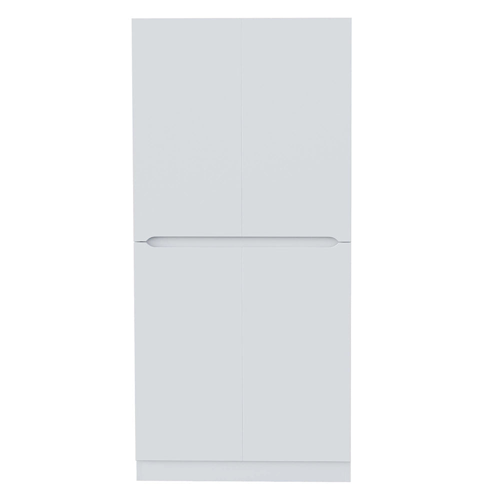 Armadio 2 ante 70x40x170 cm - Xylo - con piccolo ripiano, colore bianco
