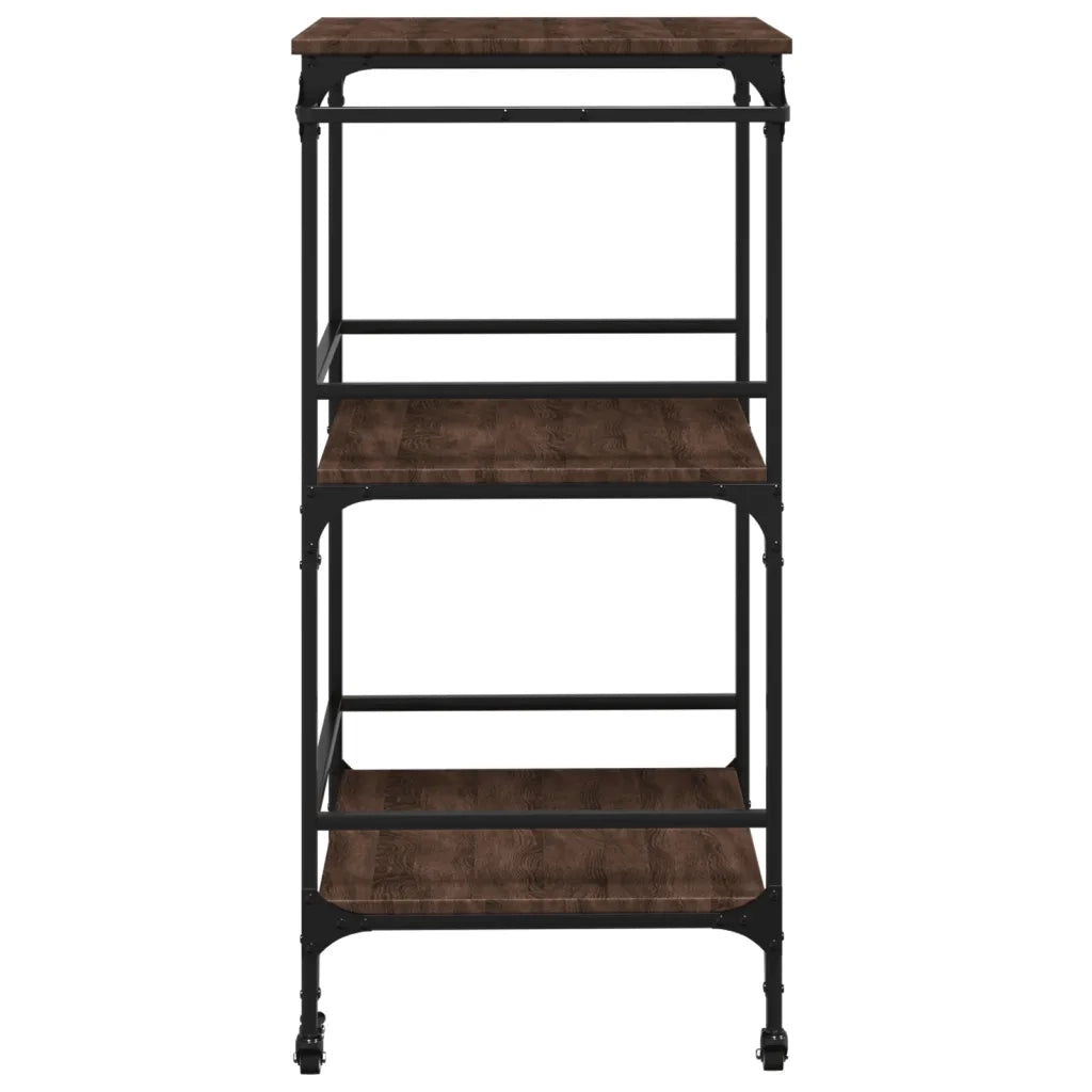 Carrello Cucina Rovere Marrone 60,5x50x105 cm Legno Multistrato 842340