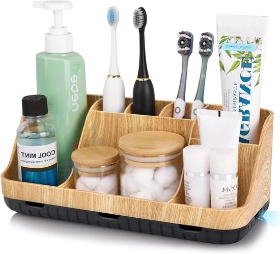 Organizzatore di Cucina per Spazzola da Denti e Dentifricio - 7 Scomparti Supporto da Contropiano per Famiglie e Bambini