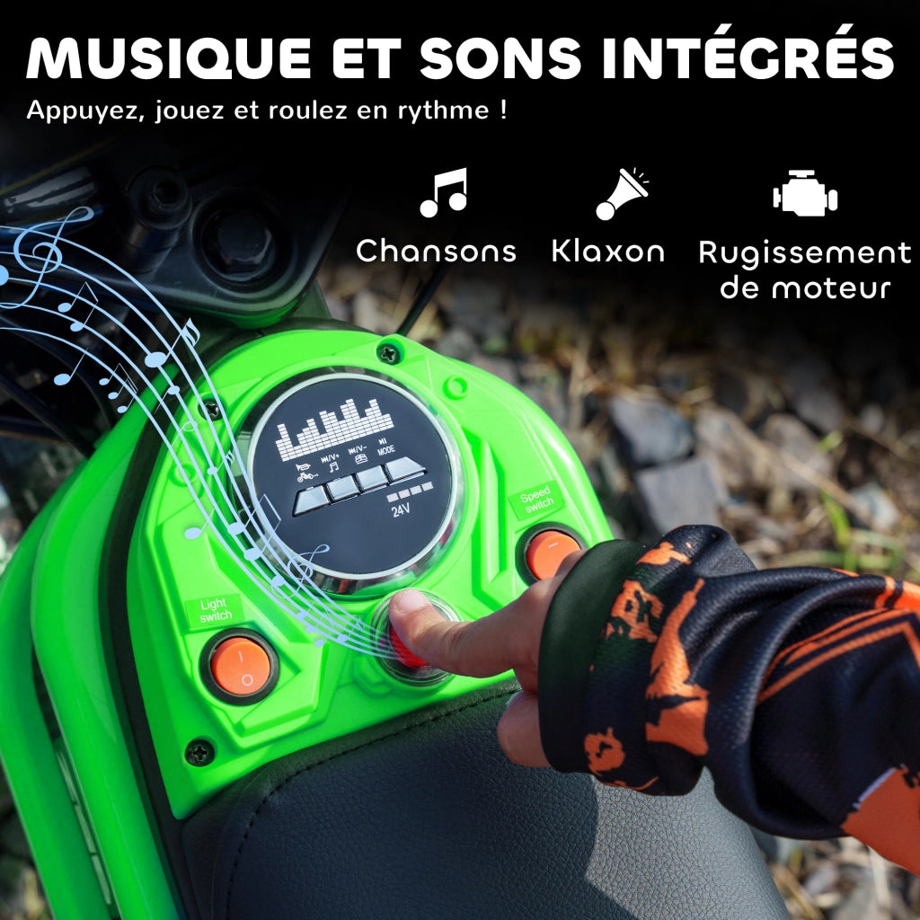 Moto elettrica per bambini ¨C Minimal ¨C 12'' verde